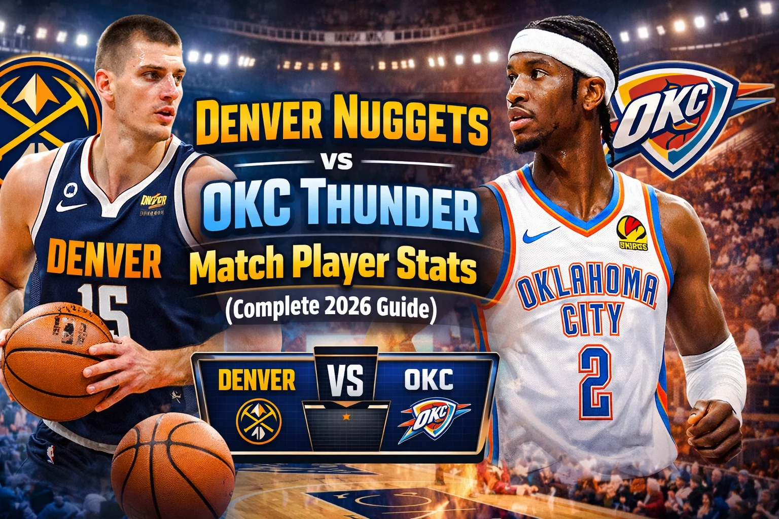 Denver Nuggets vs OKC Thunder Match Player Stats