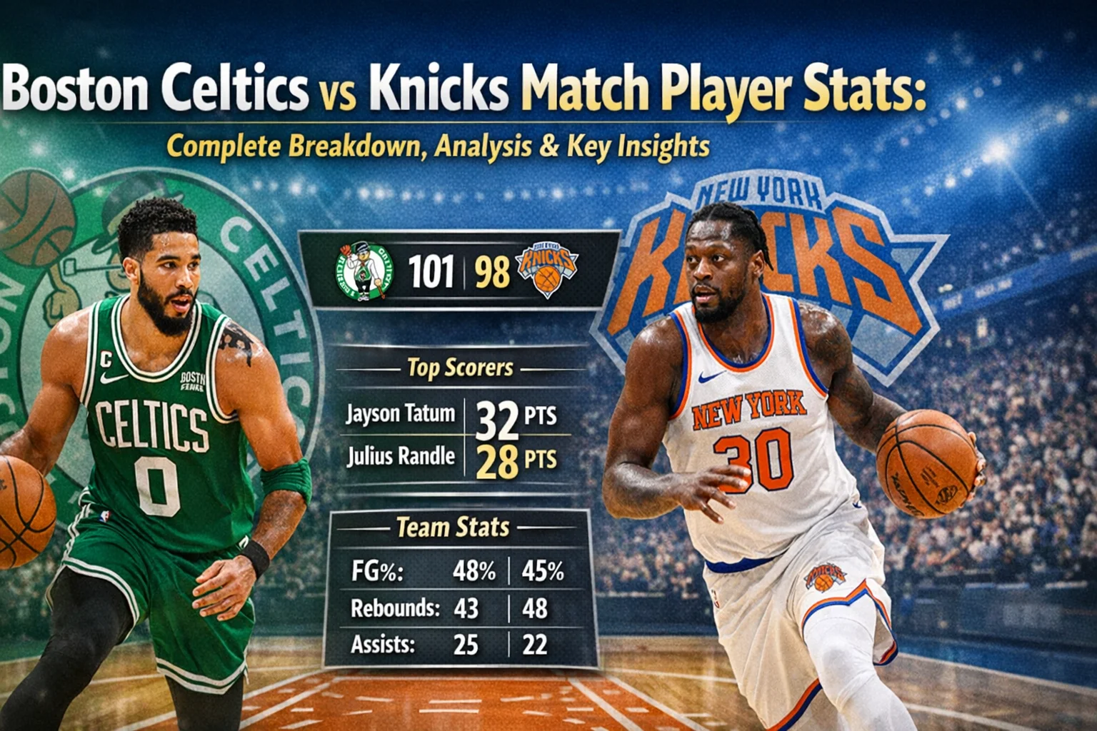 Boston Celtics vs Knicks Match Player Stats