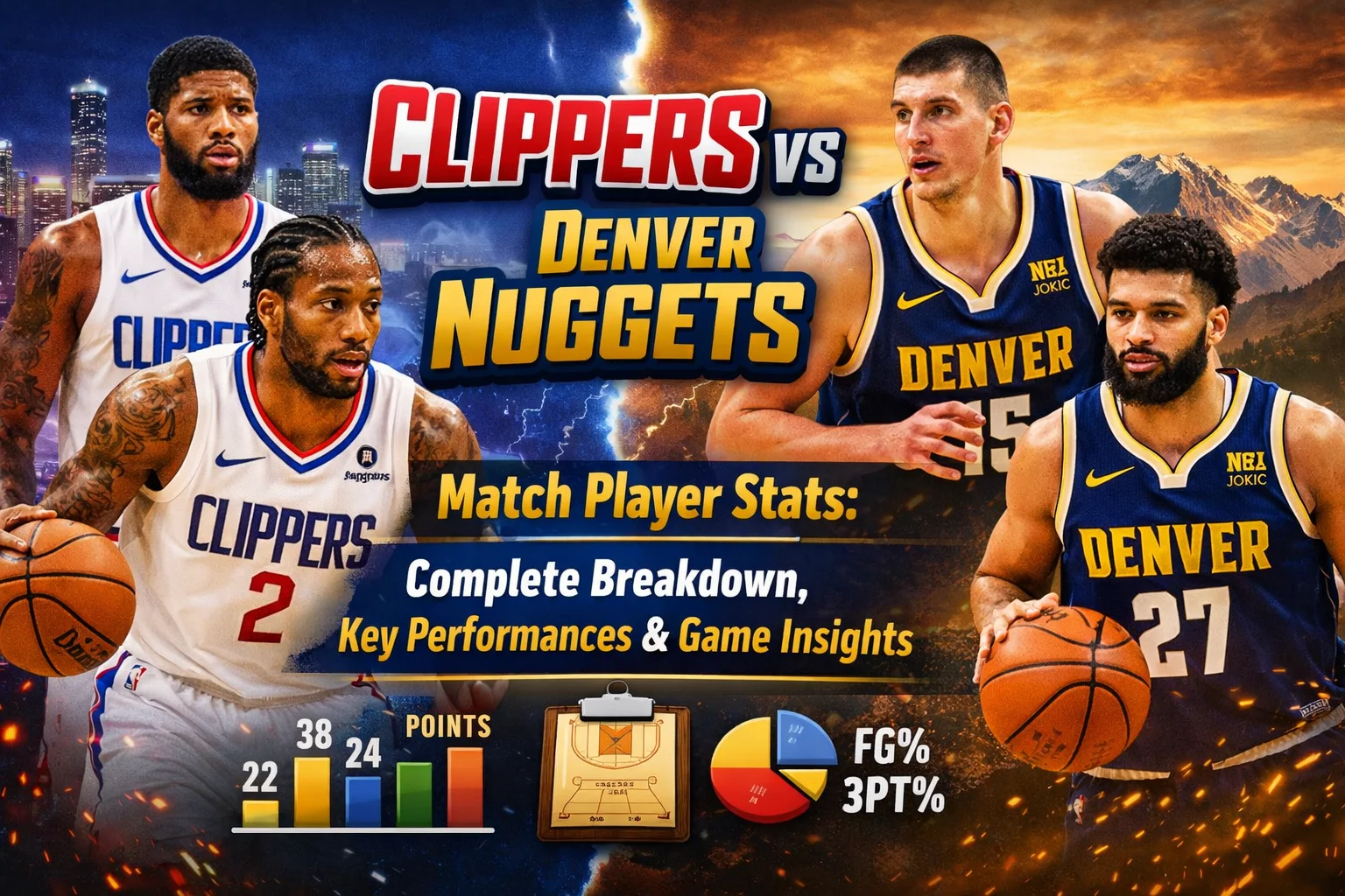 Clippers vs Denver Nuggets Match Player Stats