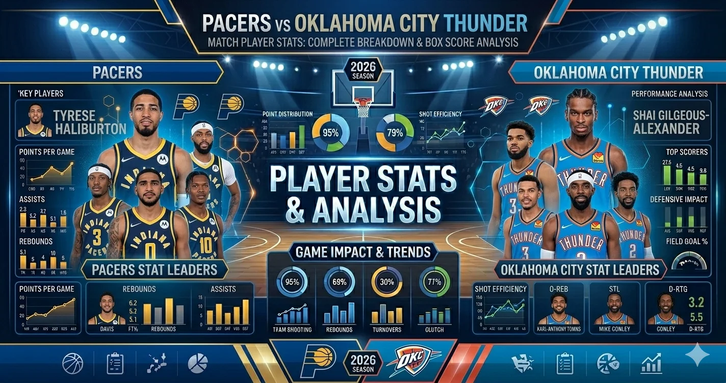pacers vs oklahoma city thunder match player stats