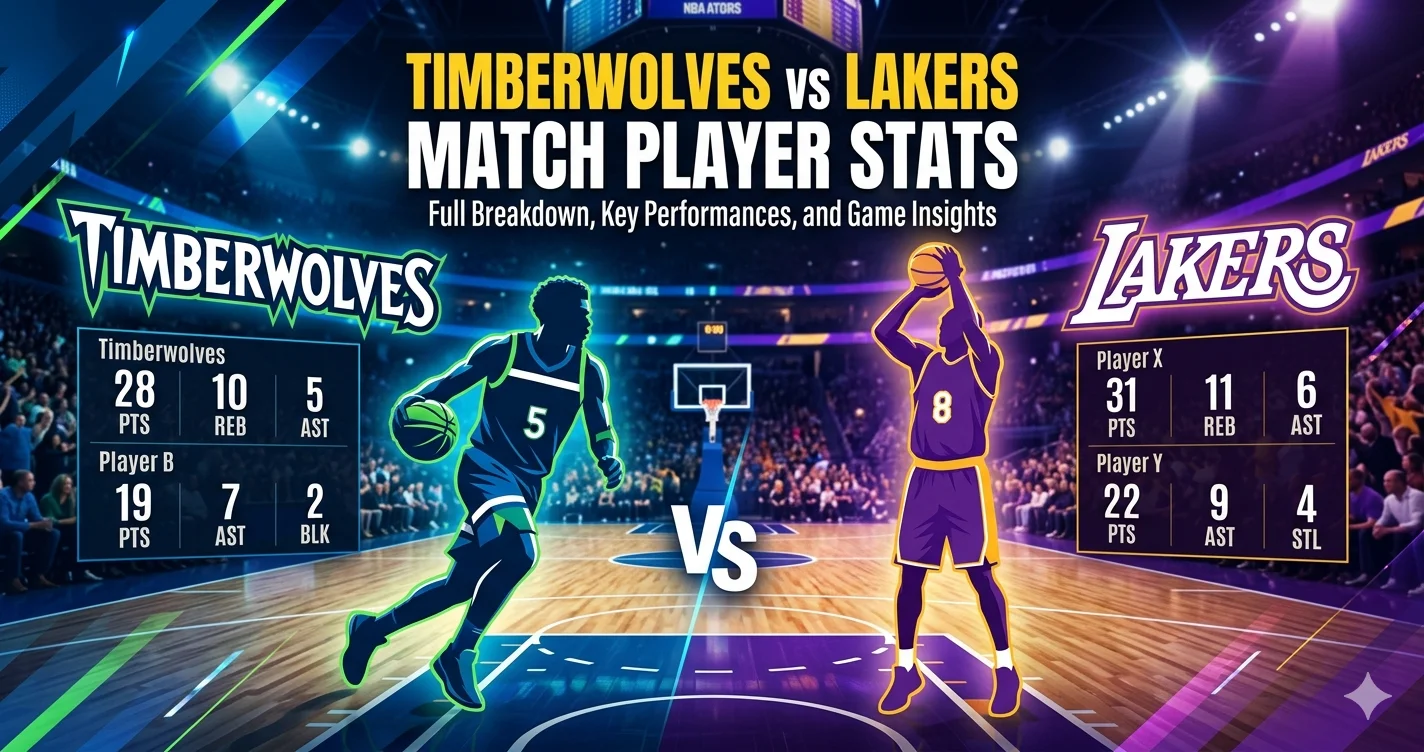 timberwolves vs lakers match player stats