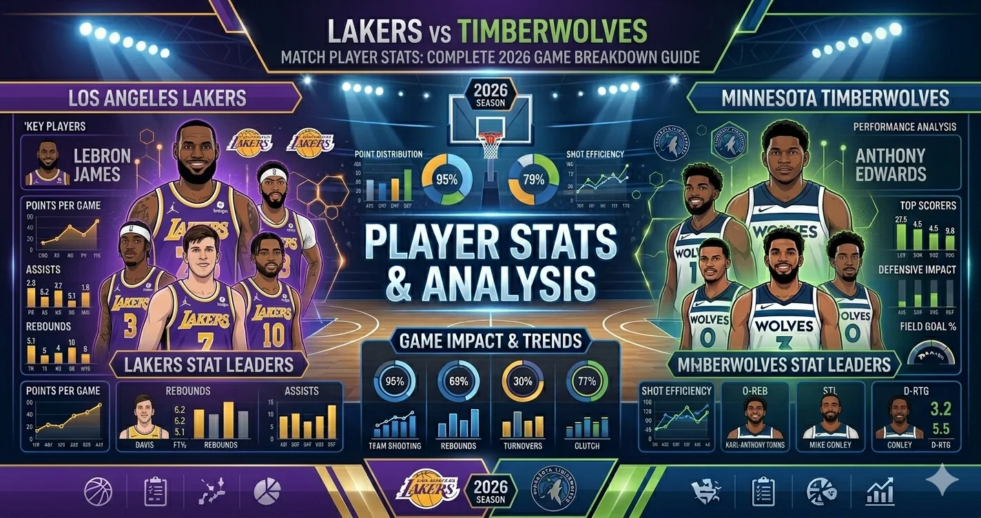 lakers vs timberwolves match player stats