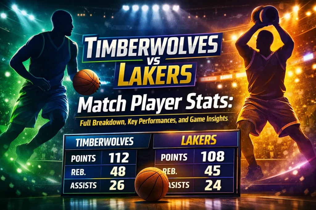 timberwolves vs lakers match player stats
